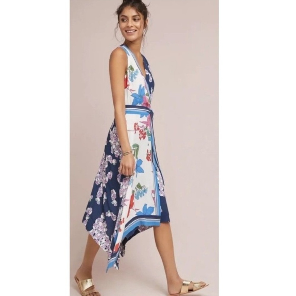 NWT Anthropologie Maeve Botanica Midi Dress 14 L